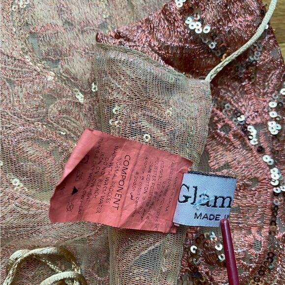 Glamaker Rose Gold Mesh Halter Top Size M - Picture 7 of 8